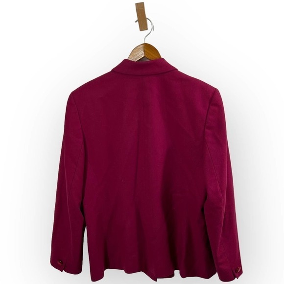 Pendleton Blazer Vintage Wool Magenta Jacket Size 12P - Picture 4 of 11